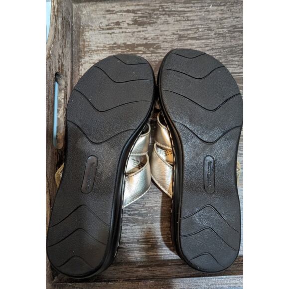 Women's Croft and Barrow Slip on Summer Sandal Silver Size 8 M - Picture 5 of 5